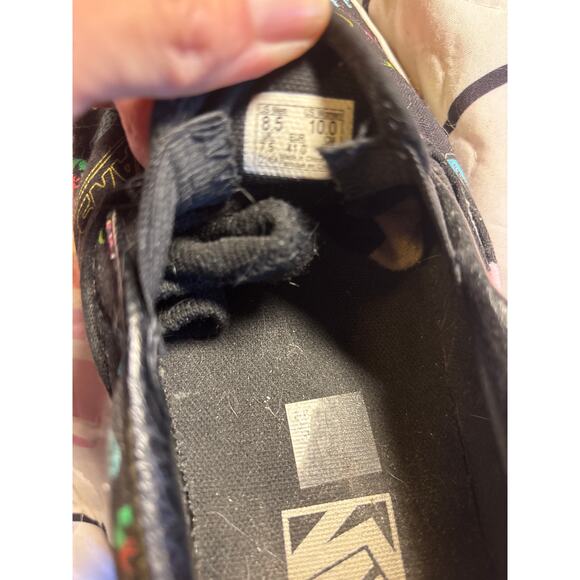 VANS M8.5 W10 colorful logo print slip ons - Picture 3 of 5